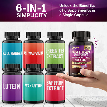 Elevate Your Vitality & Wellness: Shilajit Power ShilaStrength Blend (15,250MG) & Saffron ZestyZen Powerhouse (4,000MG)