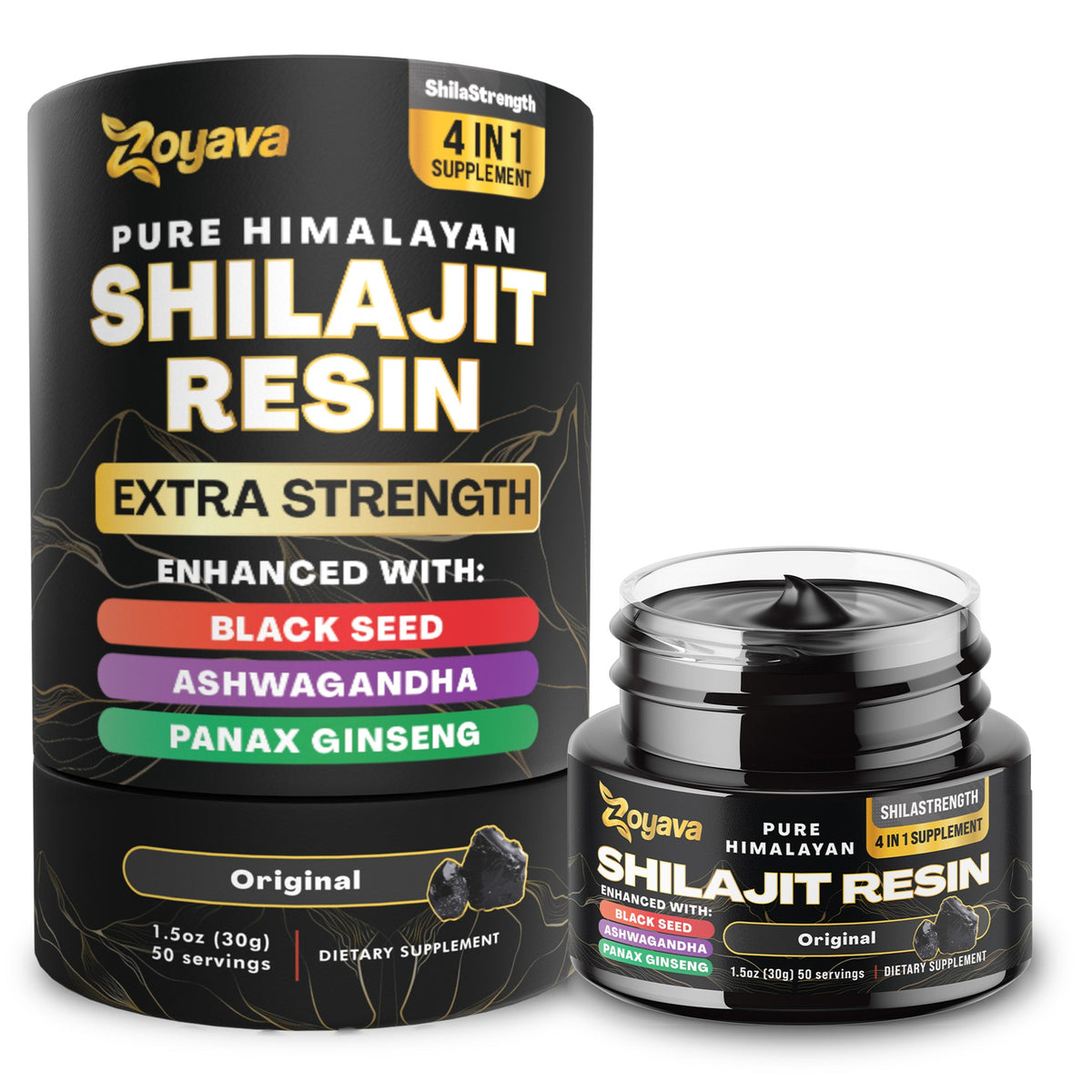 World's First Flavored Himalayan Shilajit Resin - Caramel, Original