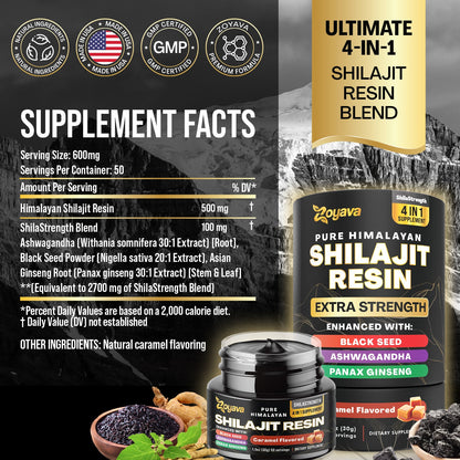 World's First Flavored Himalayan Shilajit Resin - Caramel, Original