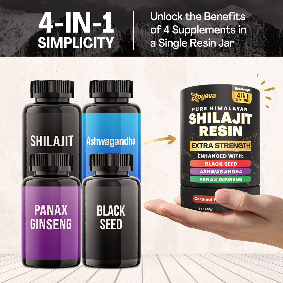 World's First Flavored Himalayan Shilajit Resin - Caramel, Original