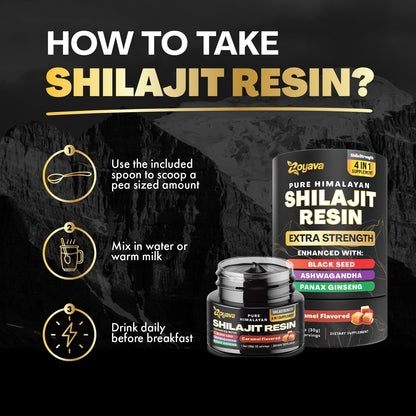 World's First Flavored Himalayan Shilajit Resin - Caramel, Original