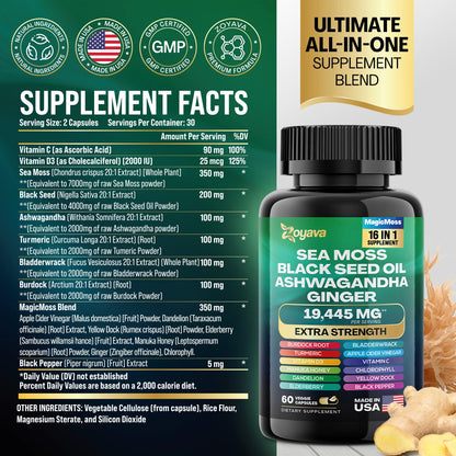 Vitality & Radiance Trio: Sea Moss Magic, Shilajit Power, & Cosmic Collagen Complex