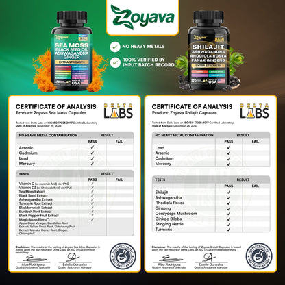 Dynamic Vitality Boost Duo: Sea Moss & Shilajit