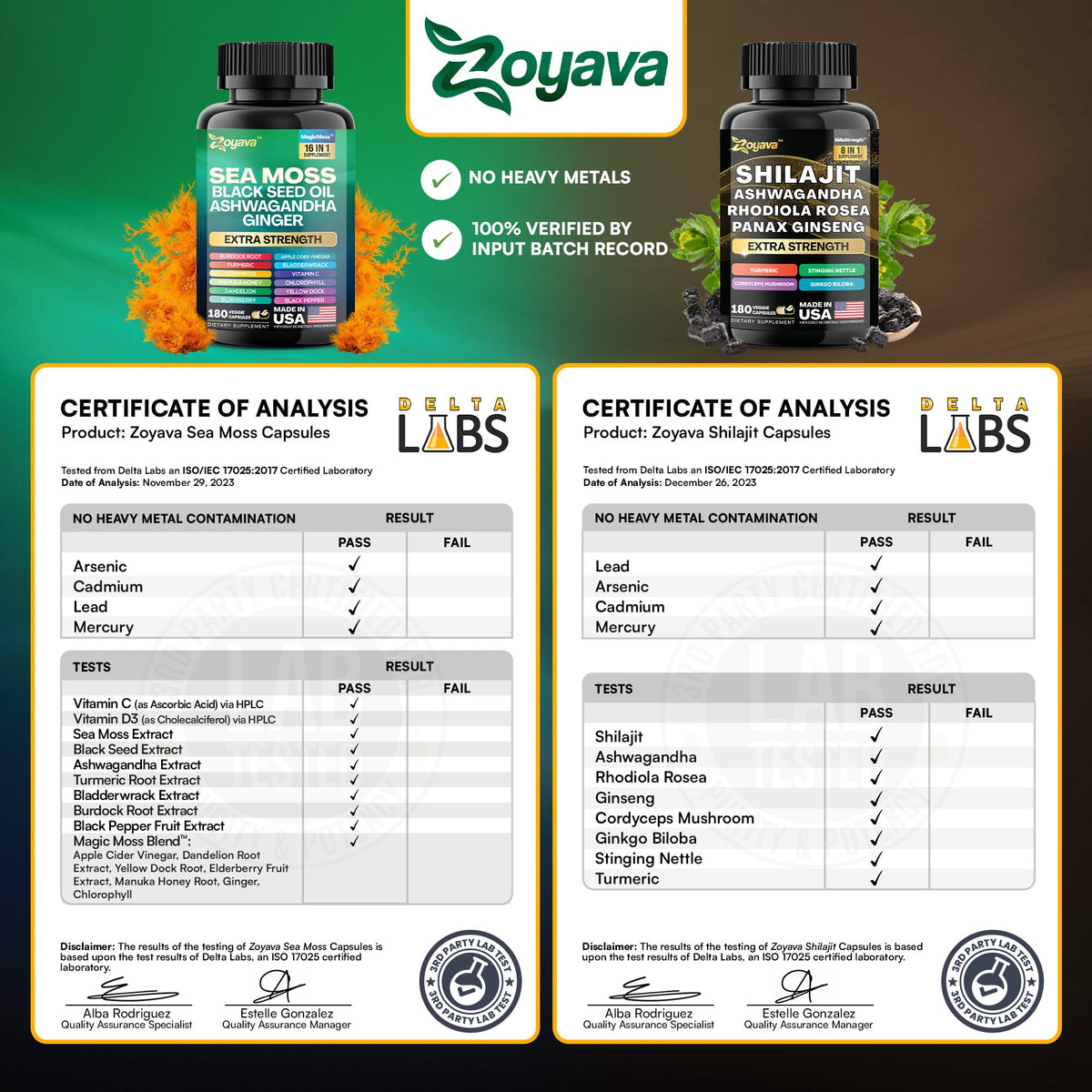 Vitality Boost Duo: Sea Moss 16-in-1 Magic Moss 180 Caps & Shilajit Power ShilaStrength Blend - Energize Your Life!