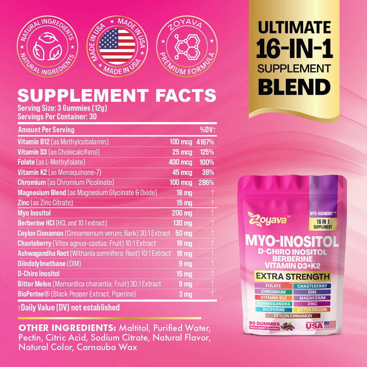 Myo-Harmony 16-in-1 Complete Support Formula – 90 Gummies