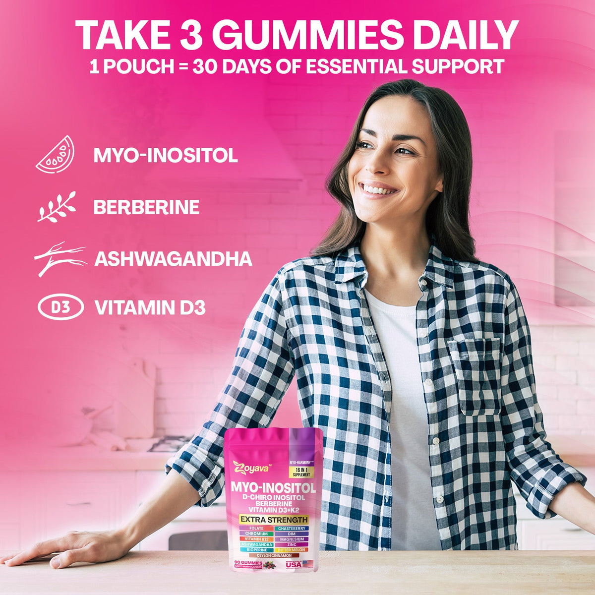Myo-Harmony 16-in-1 Complete Support Formula – 90 Gummies