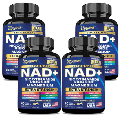 10-in-1 NAD+ Anti-Aging & Wellness Capsules – Skin, Immunity, Longevity & More