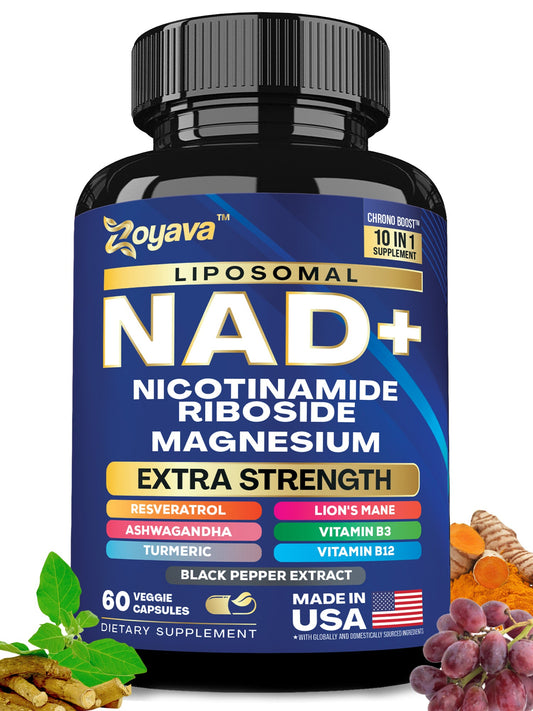 10-in-1 NAD+ Anti-Aging & Wellness Capsules – Skin, Immunity, Longevity & More