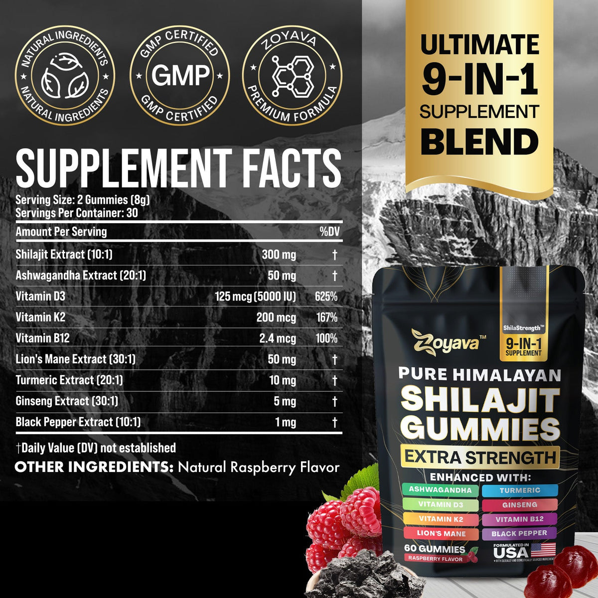 Multiple Wellness Shilajit 60 Gummies - Berry