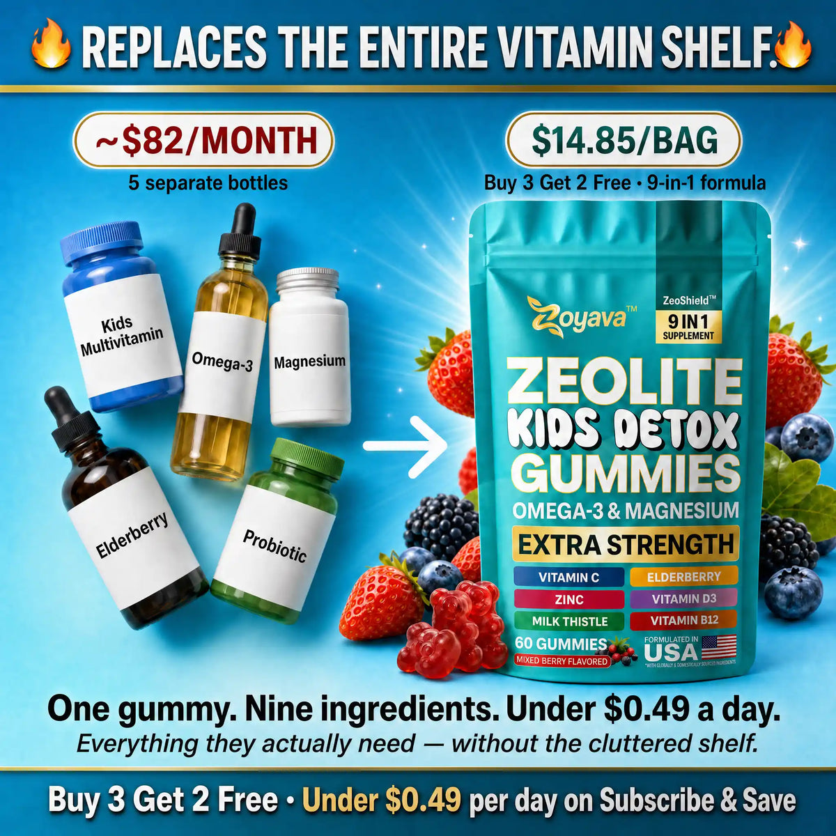 Zoyava ZeoShield™ Kids 9 in 1 Daily Gummies offer v3
