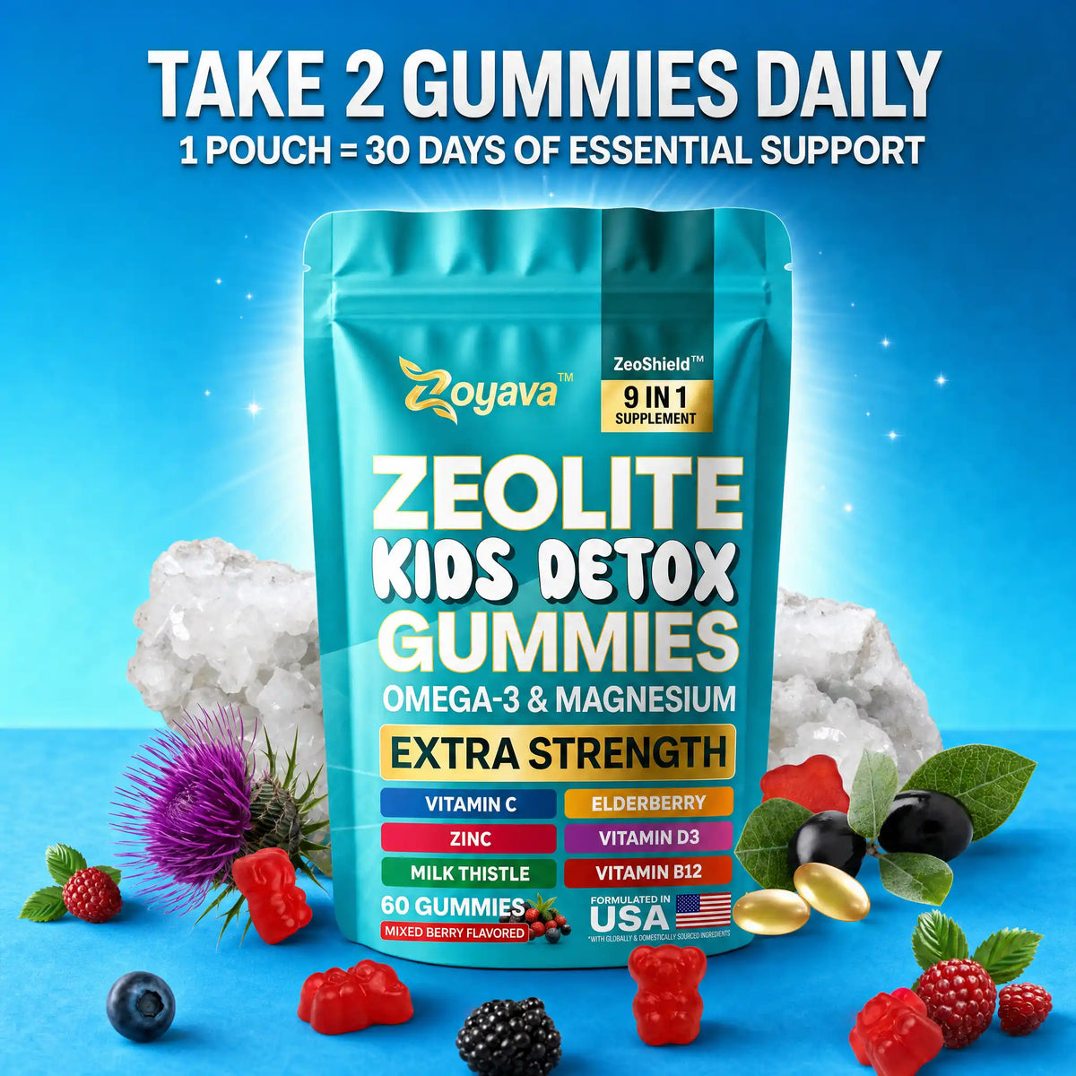 Zoyava ZeoShield™ Kids 9 in 1 Daily Gummies offer v3