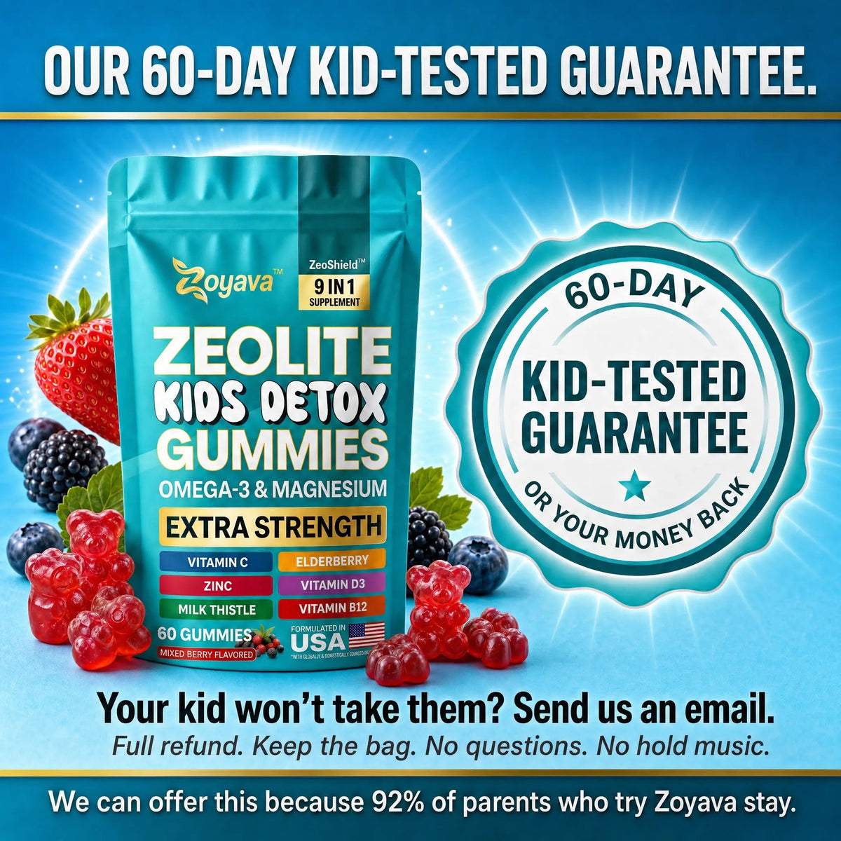 Zoyava ZeoShield™ Kids 9 in 1 Daily Gummies