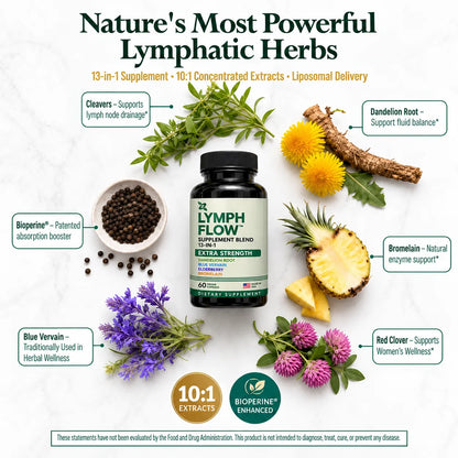 Lymph Flow™ – 13-in-1 Liposomal Lymphatic Wellness Formula