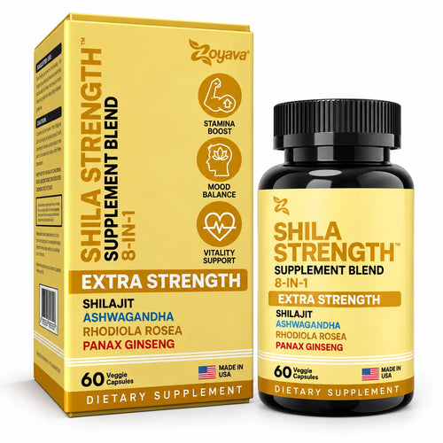 Shila Strength™ – 9000mg 8-in-1 Shilajit Energy & Vitality Formula